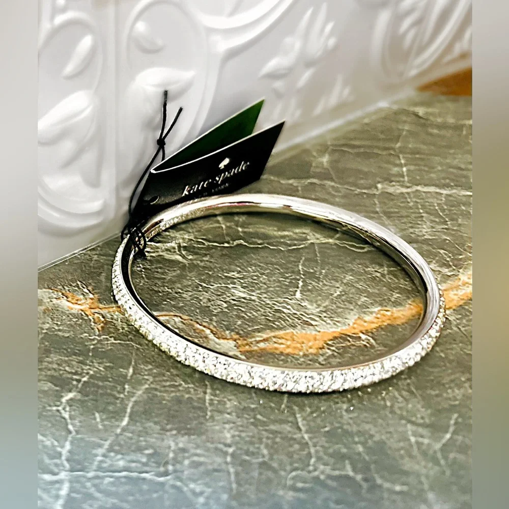 kate spade silver pavé Cubic Zircons Bangle. (MSRP $69) - Picture 5 of 5